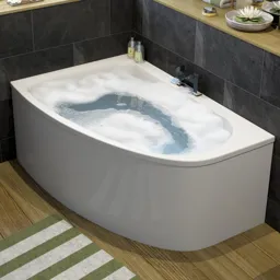 Affine Operette Compact Corner Bath Left Hand with Panel - 1500 x 1000mm