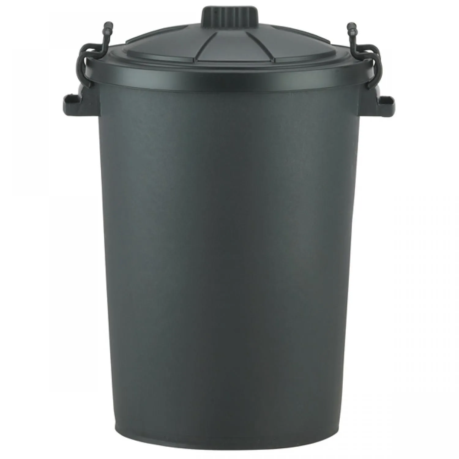 Black Polythene Dustbin With Cover 85 Ltr