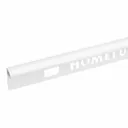 Homelux PVC quadrant tile trim super gloss white 10mm