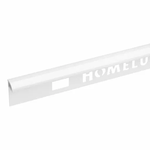 Homelux PVC quadrant tile trim super gloss white 10mm