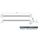 NymaPRO Plastic Fluted Grab Rail White with Concealed Fixings 450mm - PFGB-18/WH
