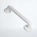 NymaPRO Plastic Fluted Grab Rail White with Concealed Fixings 600mm - PFGB-24/WH