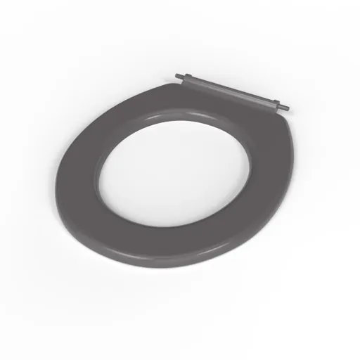 NymaCARE Grey Ring Only Toilet Seat With Stainless Steel Pillar Hinge - 260015/GY