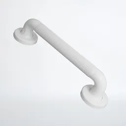 NymaPRO Plastic Fluted Grab Rail White with Concealed Fixings 900mm - PFGB-36/WH
