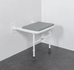 NymaPRO Wall Mounted Shower Seat with Legs Grey - 130204/GY
