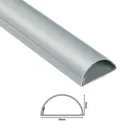 D-Line Grey Semi-circle Decorative trunking,(W)50mm (L)1m (H)25mm