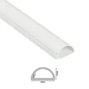 D-Line White Semi-circle Decorative trunking,(W)40mm (L)1m (H)20mm