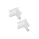 D-Line White 30mm Internal Trunking angle, Pack of 2