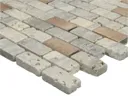 Shoreditch Grey Copper effect Natural stone Mosaic tile, (L)298mm (W)304mm
