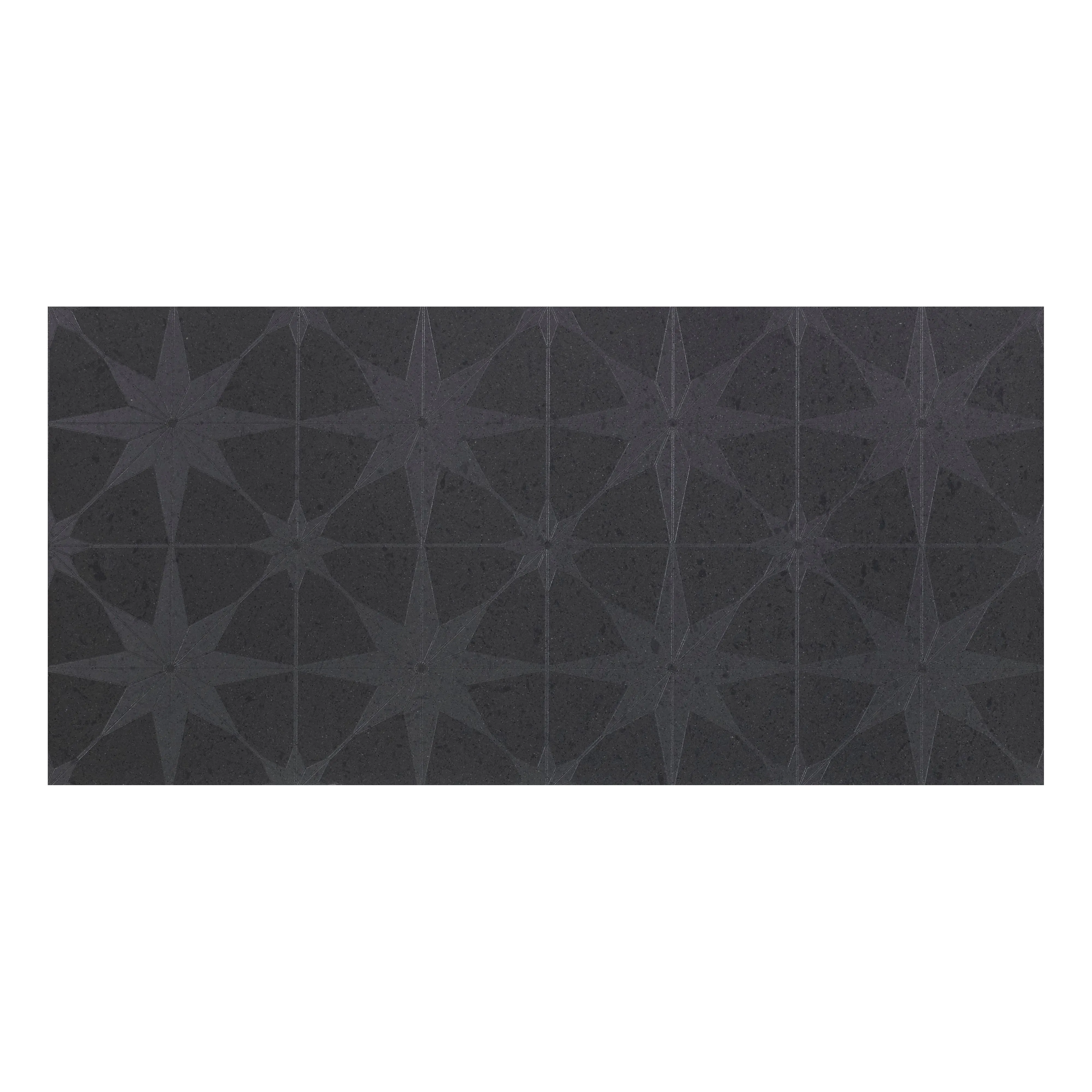 Opulence Smoke grey Semi-gloss Star Porcelain Wall Tile, (L)600mm (W)300mm
