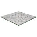 Vintage Grey & pink Glass 2x2 Mosaic tile, (L)300mm (W)300mm