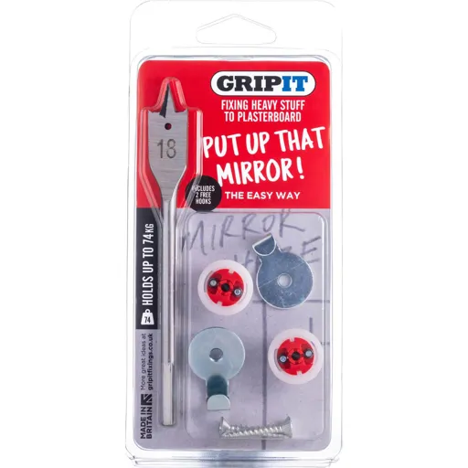 Gripit Complete Plasterboard Mirror Mounting Kit
