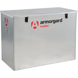 Armorgard ToolBin Galvanised Storage Box 1190 x 585 x 850mm Galvanised Grey