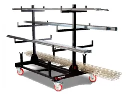 Armorgard PipeRack Mobile Storage Rack with certified 1 tonne storage capacity 1000 x 1500 x 1560mm Black