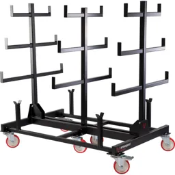 Armorgard PipeRack Mobile Storage Rack with certified 2 tonne storage capacity 1000 x 1500 x 1560mm Black