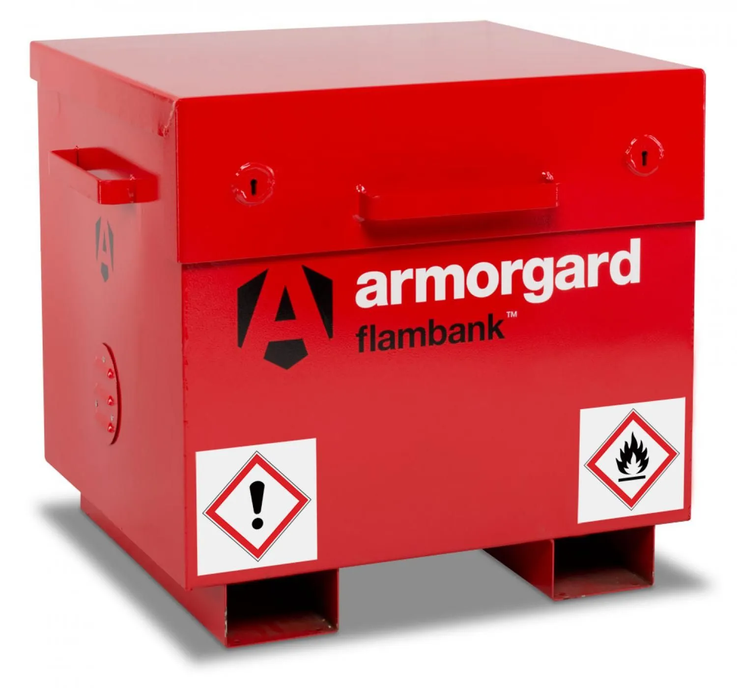 Armorgard FlamBank Hazardous Storage Box 765 x 675 x 670mm Red