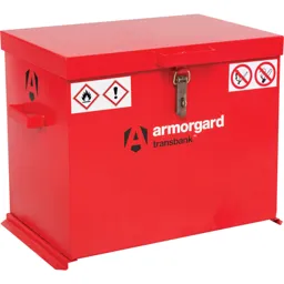 Armorgard TransBank Hazardous Transit Box 705 x 485 x 540mm Red
