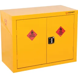 Armorgard SafeStor Hazardous Floor Cupboard 900 x 465 x 700mm Bright Yellow