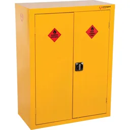 Armorgard SafeStor Hazardous Floor Cupboard 900 x 465 x 1200mm Bright Yellow