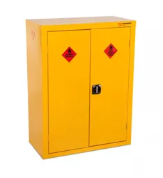Armorgard SafeStor Hazardous Floor Cupboard 900 x 465 x 1200mm Bright Yellow