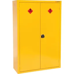 Armorgard SafeStor Hazardous Floor Cupboard 1200 x 465 x 1800mm Bright Yellow