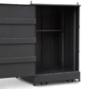 Armorgard Drumbank 4 Drum Enclosed Storage Unit with Shelf 1405 x 1420 x 2195mm Charcoal Grey