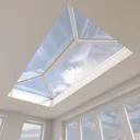 Crystal Grey Aluminium & PVC Roof lantern, (L)2m (W)1m (H)360mm