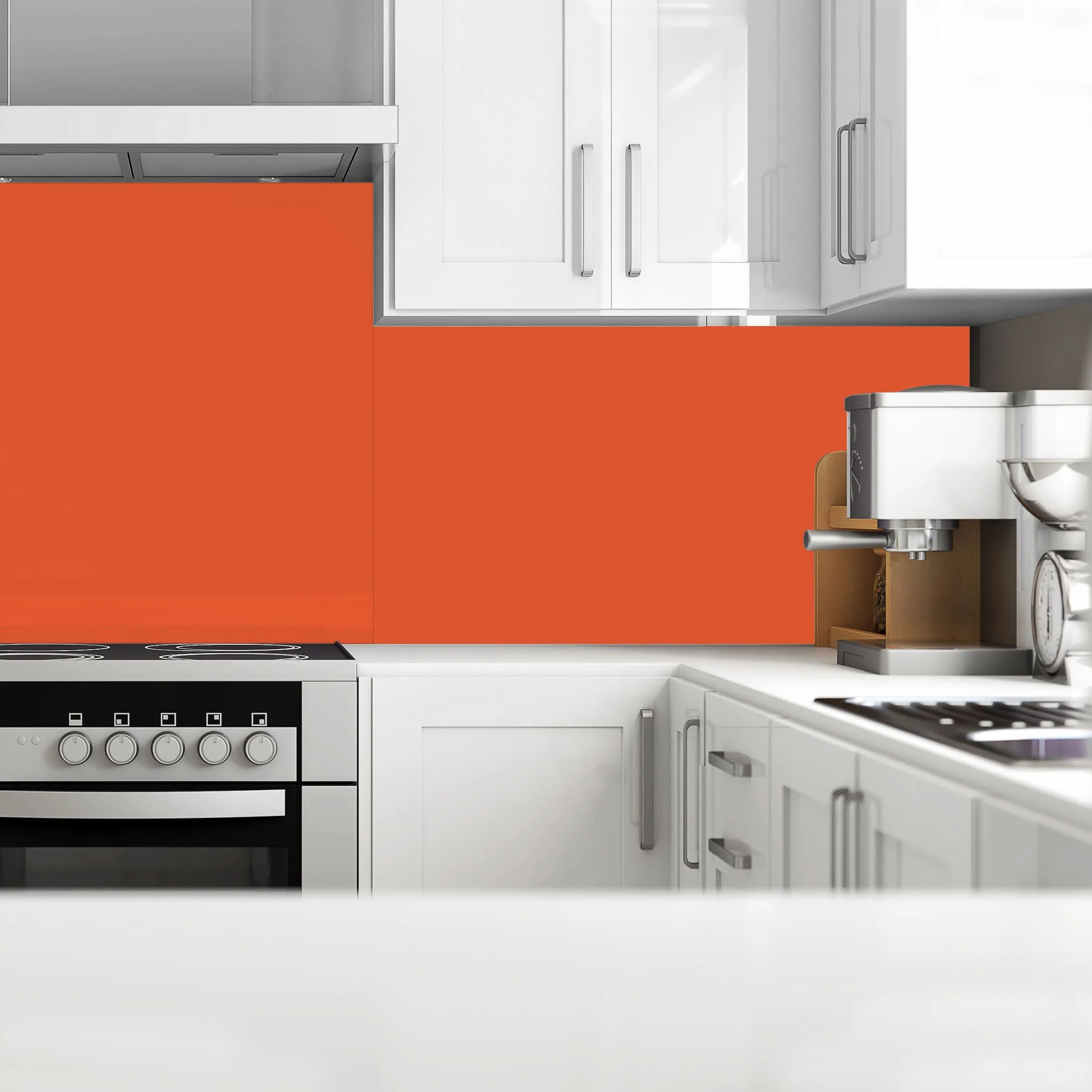 Splashwall Matt Pumpkin Acrylic Splashback, (H)600mm (W)2440mm (T)4mm