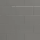 Splashwall Gloss Grey Tile effect Panel (H)2420mm (W)1200mm (T)3mm