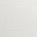Splashwall Gloss White Tile effect Panel (H)2420mm (T)3mm