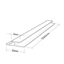 Splashwall Purple H-shaped Panel straight joint, (W)400mm (T)3mm