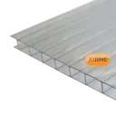 Axiome Clear Polycarbonate Twinwall Roofing sheet (L)3m (W)690mm (T)6mm