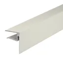 Alukap XR White F-shaped Profile Endstop, (L)3m (W)40mm (T)50mm