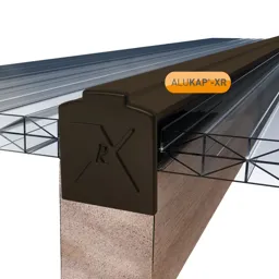 Alukap XR Brown Aluminium Glazing bar, (L)4.8m (W)60mm (T)20mm