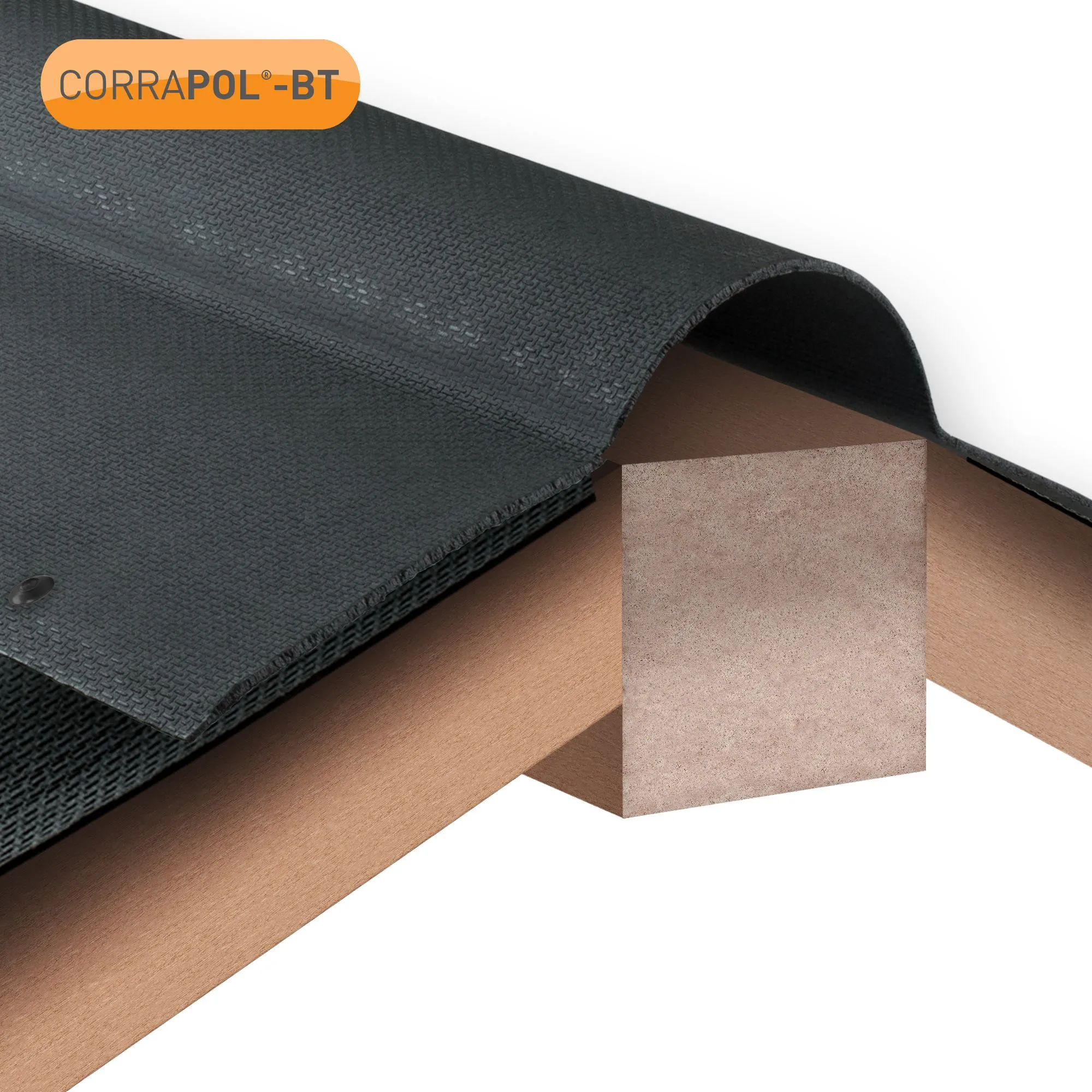 Corrapol-BT Black Bitumen Ridge piece (L)950mm (W)420mm