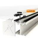 Alukap SS White Aluminium Low profile Glazing bar, (L)4.8m (W)60mm (T)90mm