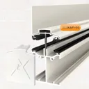 Alukap SS White Aluminium Low profile Glazing bar, (L)3m (W)60mm (T)140mm