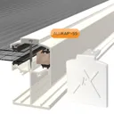 Alukap SS White Aluminium Low profile Glazing bar, (L)3m (W)60mm (T)90mm