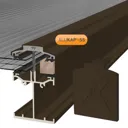 Alukap SS Brown Aluminium Low profile Glazing bar, (L)3m (W)60mm (T)90mm