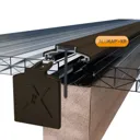 Alukap XR Brown Aluminium Glazing bar, (L)3.6m (W)60mm