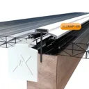 Alukap XR White Aluminium Glazing bar, (L)3.6m (W)60mm