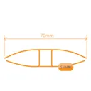 SNAPA Clear H-shaped Profile Jointing strip, (L)3m (W)70mm