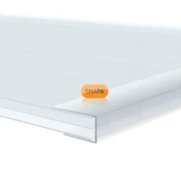 SNAPA Clear C-shaped Profile Capping strip, (L)4m (W)20mm