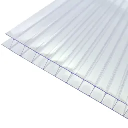 Axiome Clear Polycarbonate Twinwall Roofing sheet (L)4m (W)1000mm (T)10mm