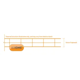 Axiome Clear Polycarbonate Multiwall Roofing sheet (L)4m (W)1000mm (T)16mm