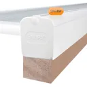 SNAPA White PVC Glazing bar & cap, (L)4m (W)52mm (T)79.5mm