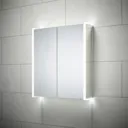 Sensio Ainsley With 2 mirror doors Illuminated Bathroom Cabinet with shaver socket (W)664mm (H)700mm