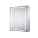 Sensio Harlow With 2 mirror doors Illuminated Bathroom Cabinet with shaver socket (W)600mm (H)700mm