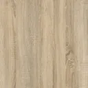 Ebru Matt white oak effect Painted Desk (H)1804mm (W)651mm (D)481mm