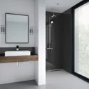 Splashwall Gloss Metallic black 2 sided Shower Panel kit (L)1200mm (W)1200mm (T)4mm